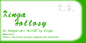 kinga hollosy business card